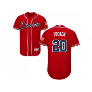 Men Atlanta Braves #20 Preston Tucker Red Flexbase Authentic Collection Stitched MLB Jersey