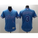 Men Atlanta Braves #3 Dale Murphy Majestic Blue Flexbase Authentic Collection Player Jersey
