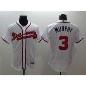 Men Atlanta Braves #3 Dale Murphy Majestic White Flexbase Authentic Collection Player Jersey