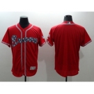 Men Atlanta Braves Blank Majestic Red Flexbase Authentic Collection Team Jersey
