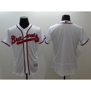 Men Atlanta Braves Blank Majestic White Flexbase Authentic Collection Team Jersey
