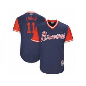 Men's 2017 Little League World Series Braves Ender Inciarte #11 Ender Navy Jersey