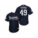 Men's Atlanta Braves #49 Julio Teheran 2017 Spring Training Cool Base Stitched MLB Jersey