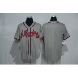 Men's Atlanta Braves Blank Majestic Gray Road Cool Base Jersey
