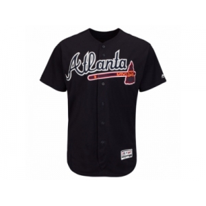 Men's Atlanta Braves Blank Majestic Navy Flexbase Authentic Collection Team Jersey