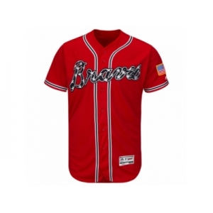 Men's Atlanta Braves Blank Majestic Red Flexbase Authentic Collection Team Jersey