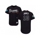 Men's Majestic Atlanta Braves #10 Chipper Jones Blue Flexbase Authentic Collection MLB Jersey