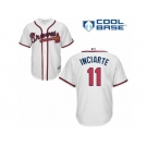 Men's Majestic Atlanta Braves #11 Ender Inciarte Replica White Home Cool Base MLB Jersey