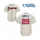 Men's Majestic Atlanta Braves #29 John Smoltz Authentic Cream Alternate Cool Base MLB