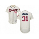 Men's Majestic Atlanta Braves #31 Greg Maddux Cream Flexbase Authentic Collection MLB Jersey