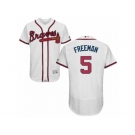 Men's Majestic Atlanta Braves #5 Freddie Freeman White Flexbase Authentic Collection MLB Jersey