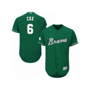 Men's Majestic Atlanta Braves #6 Bobby Cox Green Celtic Flexbase Authentic Collection MLB Jersey
