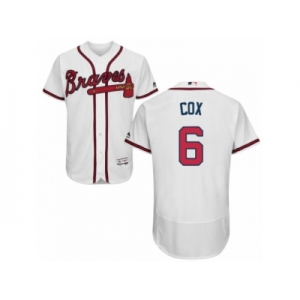 Men's Majestic Atlanta Braves #6 Bobby Cox White Flexbase Authentic Collection MLB Jersey