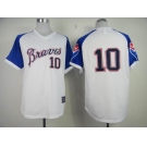 mlb jerseys atlanta braves #10 jones m&n white[blue sleeves]