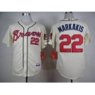 mlb jerseys atlanta braves #22 markakis cream[markakis]