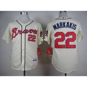 mlb jerseys atlanta braves #22 markakis cream[markakis]