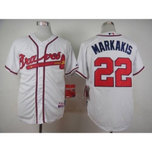 mlb jerseys atlanta braves #22 markakis white[markakis]
