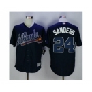 mlb jerseys atlanta braves #24 deion sanders blue[sanders]