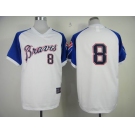 mlb jerseys atlanta braves #8 upton m&n white[blue sleeves]