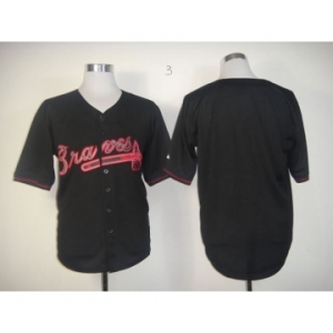 mlb jerseys atlanta braves blank black