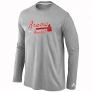 Atlanta Braves Long Sleeve T-Shirt Grey