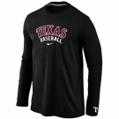 Texas Rangers  Long Sleeve T-Shirt Black