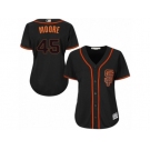 Women's Majestic San Francisco Giants #45 Matt Moore Replica Black Alternate Cool Base MLB Jersey