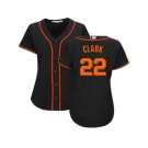 Women's San Francisco Giants #22 Will Clark Black Alternate Stitched MLB Jersey