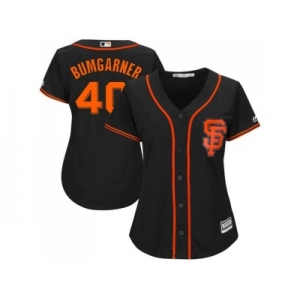 Women's San Francisco Giants #40 Madison Bumgarner Black Alternate Stitched MLB Jersey