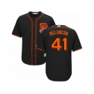 Youth Majestic San Francisco Giants #41 Mark Melancon Replica Black Alternate Cool Base MLB Jersey