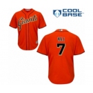 Youth Majestic San Francisco Giants #7 Aaron Hill Authentic Orange Alternate Cool Base MLB Jersey