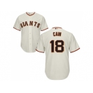 Youth San Francisco Giants #18 Matt Cain Cream Cool Base Stitched MLB Jersey