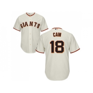 Youth San Francisco Giants #18 Matt Cain Cream Cool Base Stitched MLB Jersey