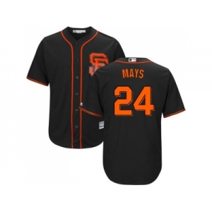 Youth San Francisco Giants #24 Willie Mays Black Alternate Cool Base Stitched MLB Jersey