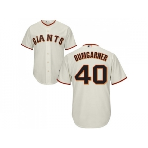 Youth San Francisco Giants #40 Madison Bumgarner Cream Stitched MLB Jersey