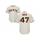 Youth San Francisco Giants #47 Johnny Cueto Cream Cool Base Stitched MLB Jersey