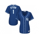 Women's Kansas City Royals #1 Jarrod Dyson Royal Blue Alternate Stitched MLB Jersey