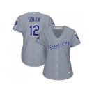 Women's Kansas City Royals #12 Jorge Soler Grey Road Stitched MLB Jersey