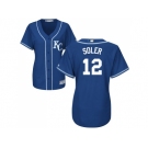 Women's Kansas City Royals #12 Jorge Soler Royal Blue Alternate Stitched MLB Jersey