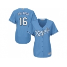 Women's Kansas City Royals #16 Paulo Orlando Light Blue Alternate Stitched MLB Jersey