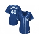 Women's Kansas City Royals #40 Kelvin Herrera Royal Blue Alternate Stitched MLB Jersey