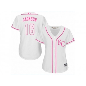 Women's Majestic Kansas City Royals #16 Bo Jackson Authentic White Fashion Cool Base MLB Jersey