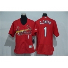 Women St.Louis Cardinals #1 Ozzie Smith Red Flexbase Authentic Collection Stitched Baseball Jersey