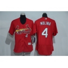 Women St.Louis Cardinals #4 Yadier Molina Red Flexbase Authentic Collection Stitched Baseball Jersey