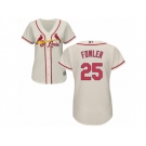 Women's Majestic St. Louis Cardinals #25 Dexter Fowler Replica Cream Alternate Cool Base MLB Jersey