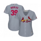 Women's Majestic St. Louis Cardinals #39 Miles Mikolas Authentic Grey Road Cool Base MLB Jersey