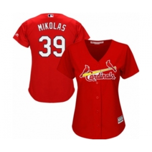 Women's Majestic St. Louis Cardinals #39 Miles Mikolas Authentic Red Alternate Cool Base MLB Jersey