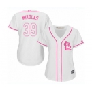 Women's Majestic St. Louis Cardinals #39 Miles Mikolas Authentic White Fashion Cool Base MLB Jersey