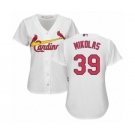 Women's Majestic St. Louis Cardinals #39 Miles Mikolas Authentic White Home Cool Base MLB Jersey