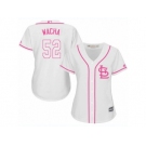 Women's Majestic St. Louis Cardinals #52 Michael Wacha Replica White Fashion MLB Jersey